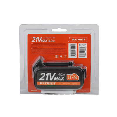 PATRIOT Батарея аккумуляторная BR 21 V Max Pro UES (21 В, 4 А*ч, Li-ion) - вид 2 миниатюра